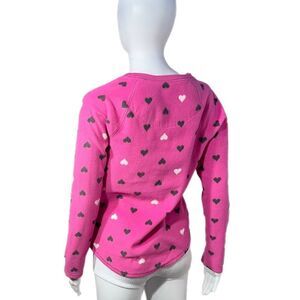 Abstract Heart Fleece Pajama Shirt